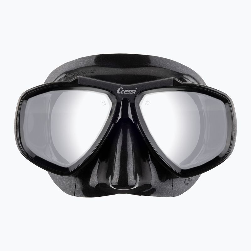 Maschera subacquea Cressi Focus nero/nero/argento 2