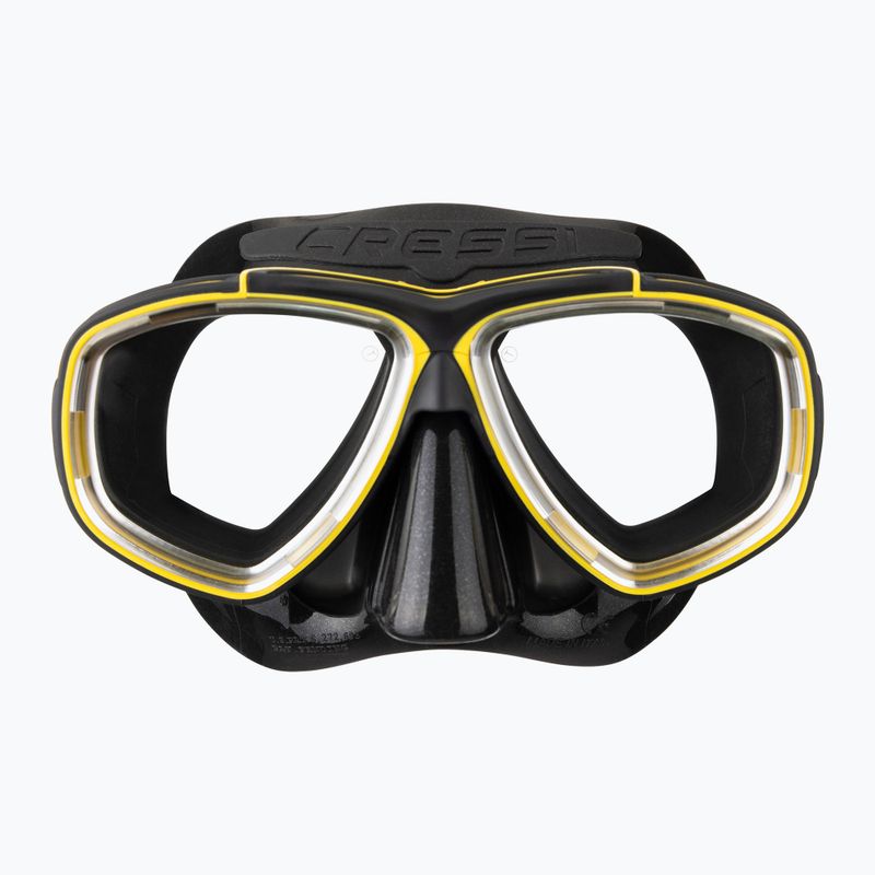 Maschera subacquea Cressi Prisma nero/giallo 2