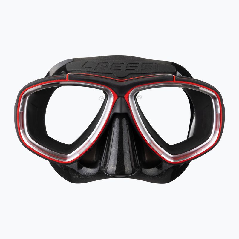 Maschera subacquea Cressi Prisma nero/rosso 2