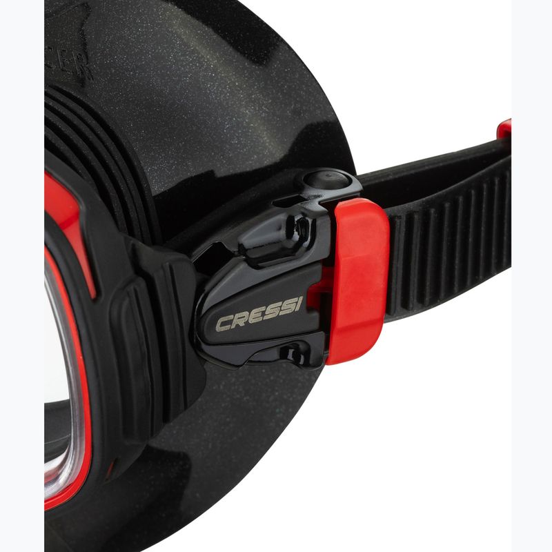 Maschera subacquea Cressi Prisma nero/rosso 4