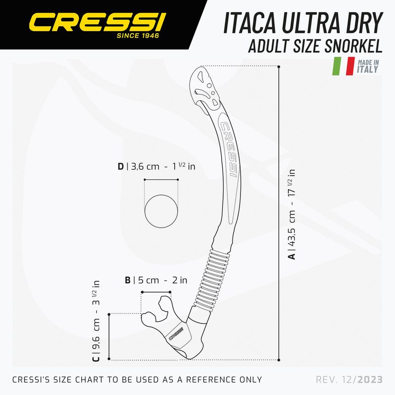 Snorkel Cressi Itaca Ultra Dry trasparente/acquamarina 5