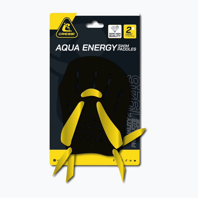 Pagaie da nuoto Cressi Aqua Energy nero/giallo 3