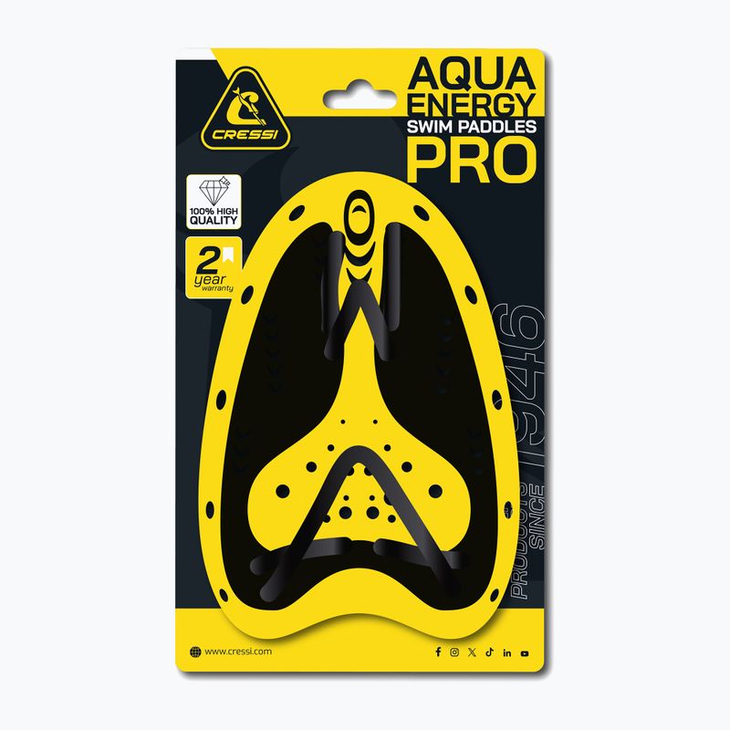 Pagaie da nuoto Cressi Aqua Energy Pro nero/giallo 3