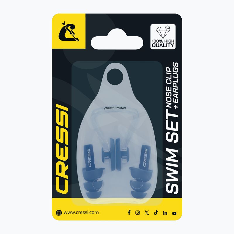 Cressi Aqua Kit tappi per le orecchie + clip per il naso nero 4