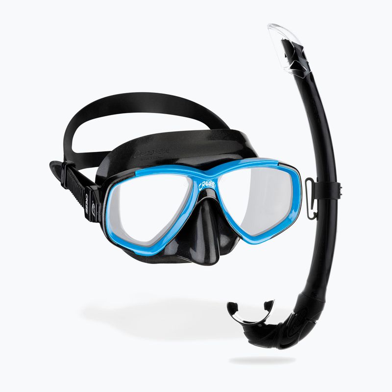 Set da immersione Cressi Perla + Messico nero/blu 9