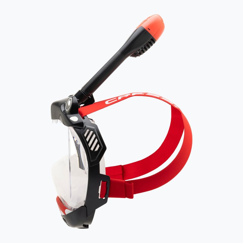 Maschera facciale integrale da snorkeling per bambini Cressi Kiddy Full Face Jr black/clear/red 4