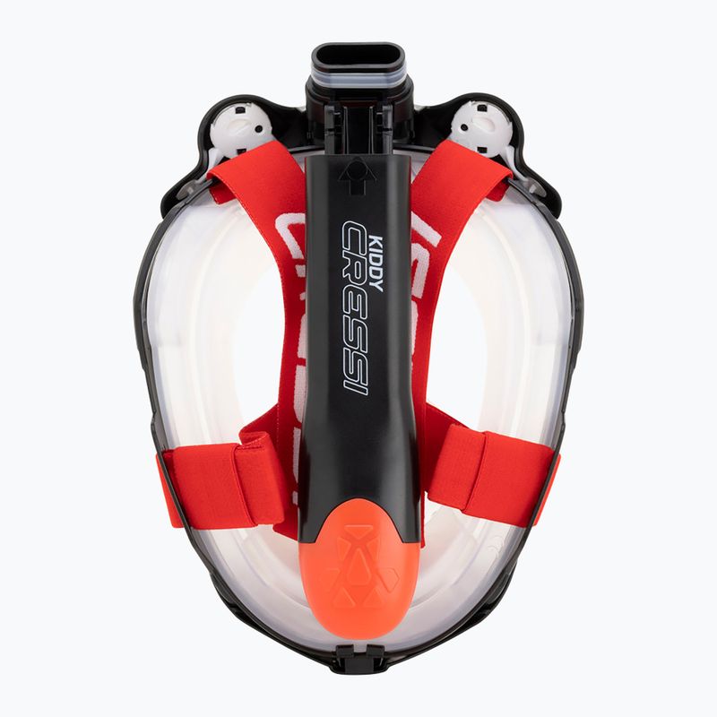 Maschera facciale integrale da snorkeling per bambini Cressi Kiddy Full Face Jr black/clear/red 5