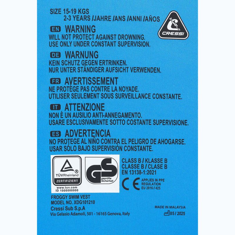 Giubbotto di salvataggio per bambini Cressi Froggy azure/yellow 4