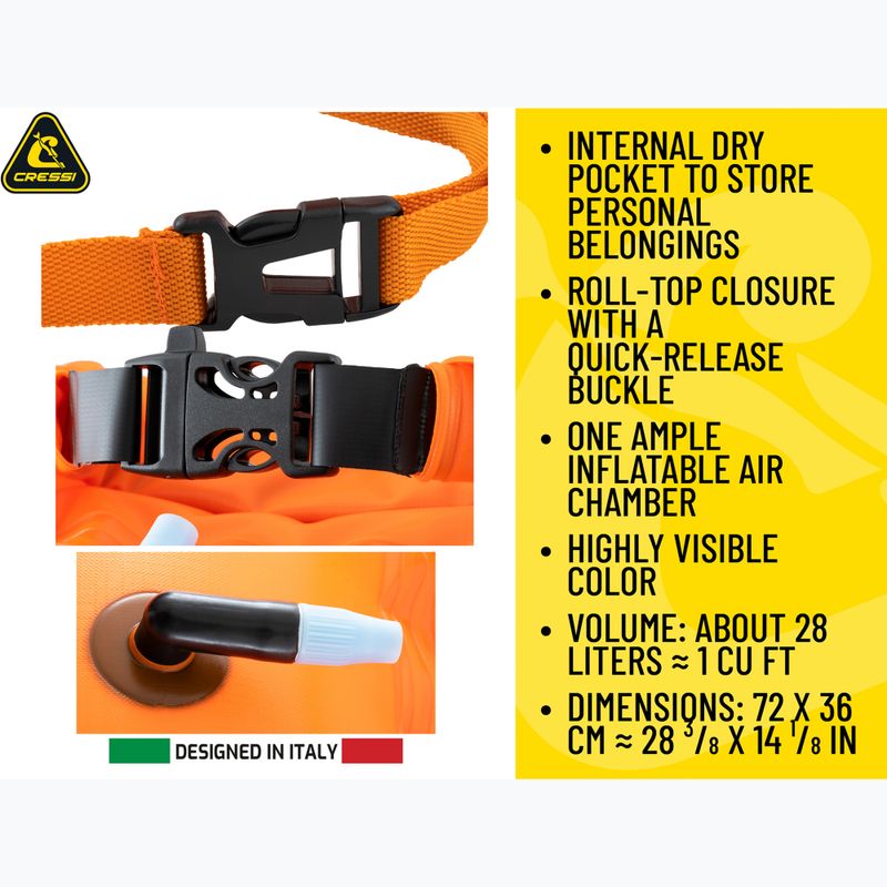 Boa di sicurezza Cressi Glide orange 10