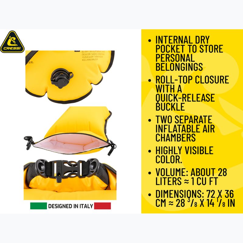 Boa di sicurezza Cressi Glide Pro yellow 13