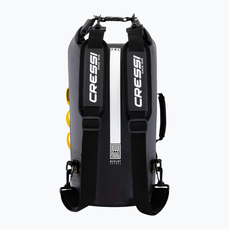 Sacca impermeabile Cressi Ocelot Dry Bag 20 l black/yellow 2