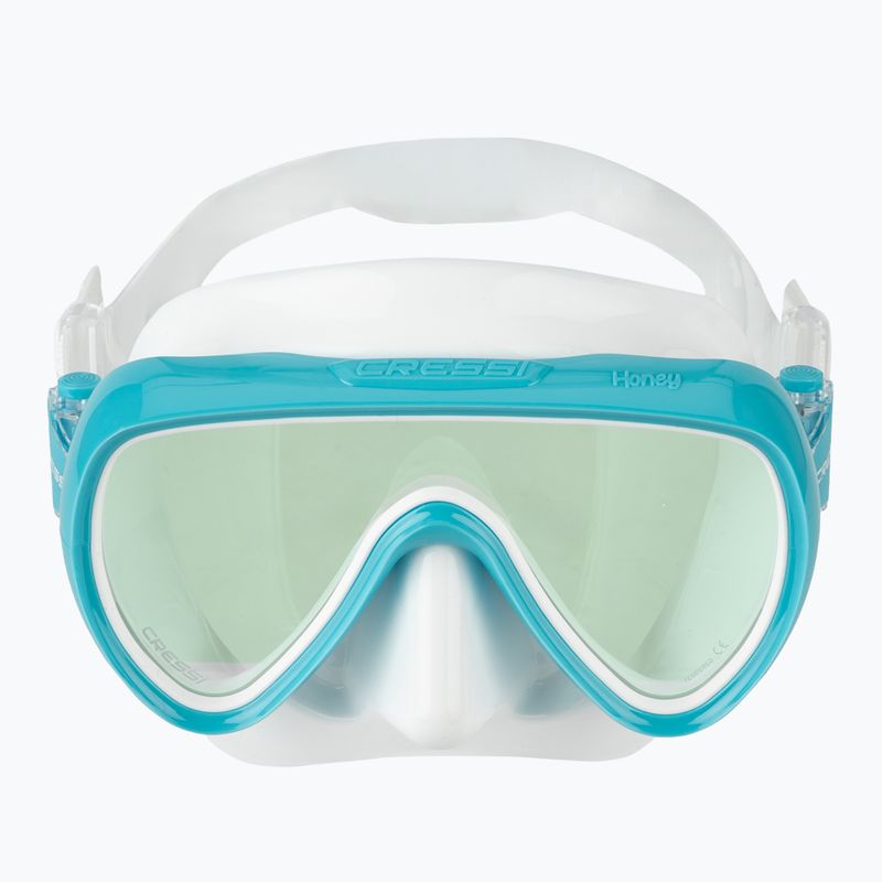 Maschera da sub donna Cressi Honey 420 UV white/aquamarine/blue/orange 2