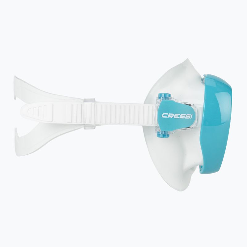 Maschera da sub donna Cressi Honey 420 UV white/aquamarine/blue/orange 3