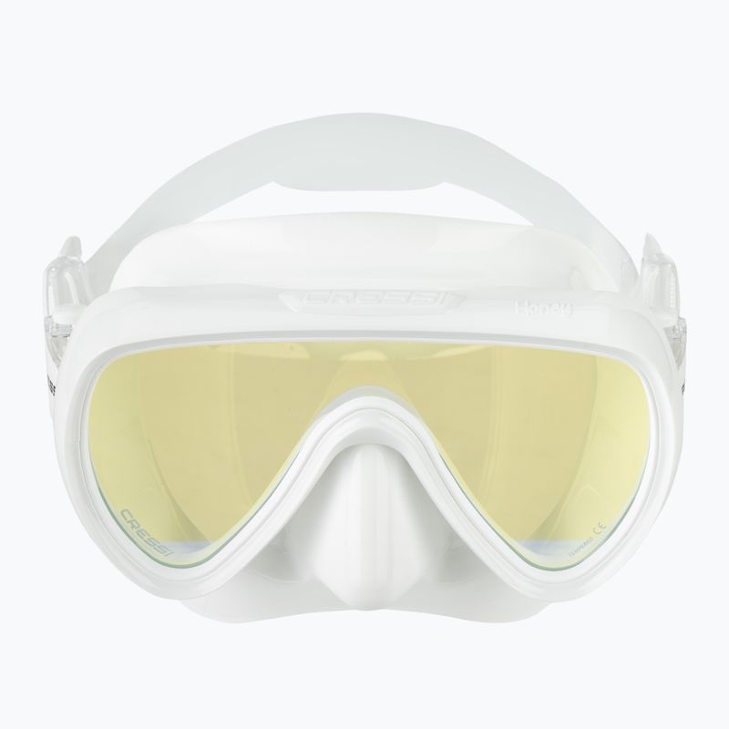 Maschera da sub donna Cressi Honey 420 UV white/white/yellow/blue 2