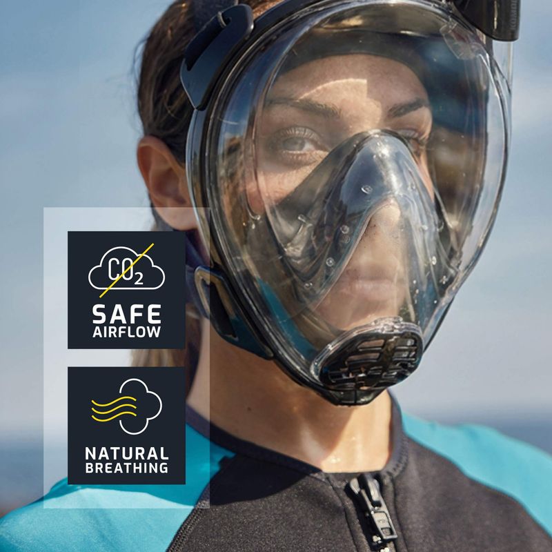 Maschera facciale integrale per snorkeling Cressi Komodo Full Face black/yellow 10