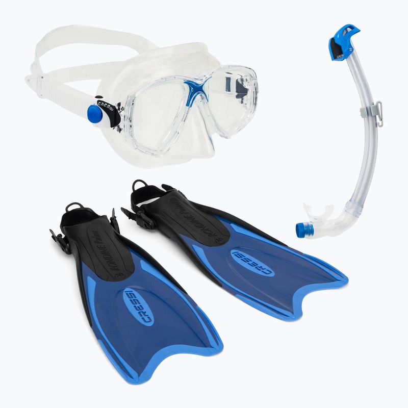 Set per snorkeling Cressi Palau Marea Dry Bag Set blue/azure