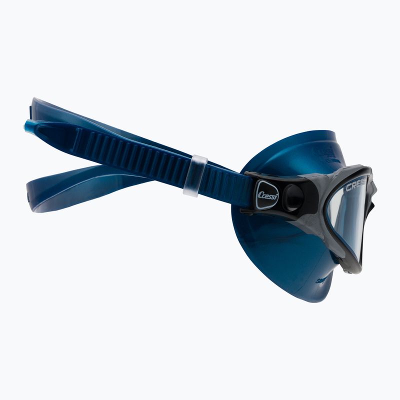 Maschera da bagno Cressi Planet in metallo blu 3