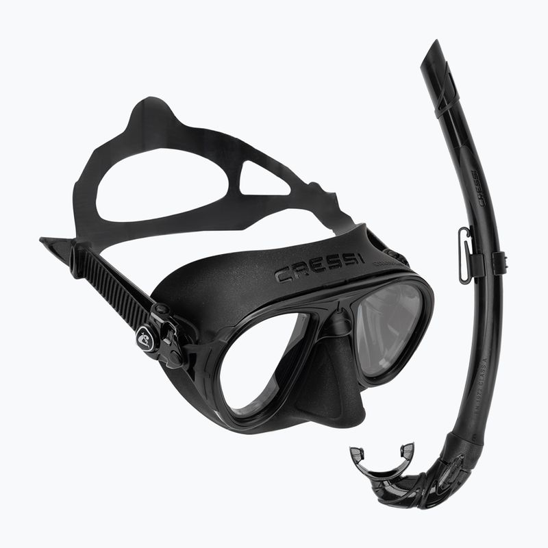 Set da immersione Cressi Calibro + Corsica nero