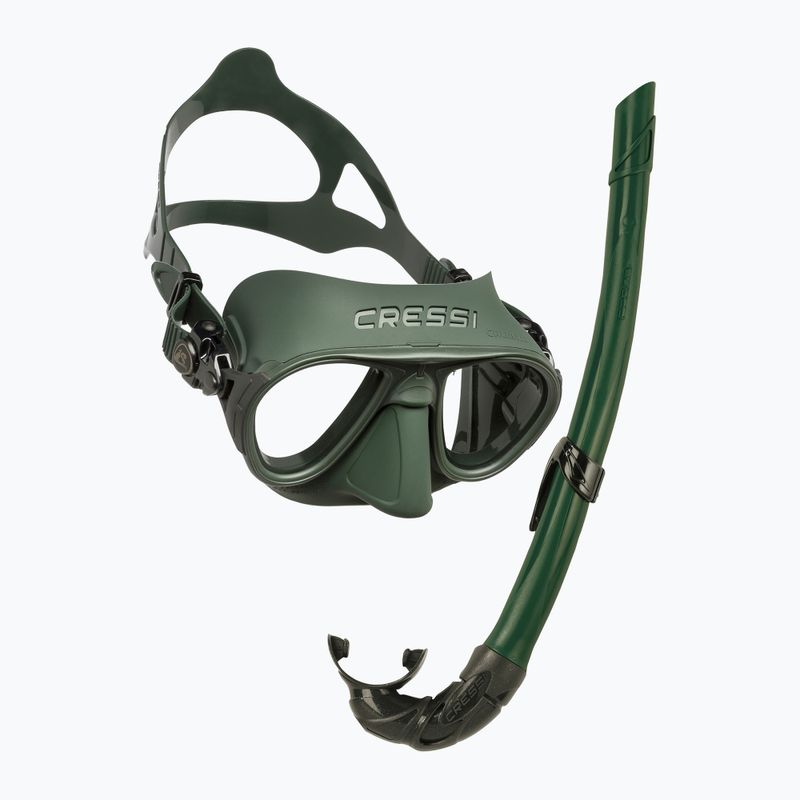 Set da immersione Cressi Calibro + Corsica verde 8