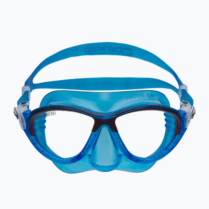 Maschera subacquea per bambini Cressi Moon blu/arancio 2