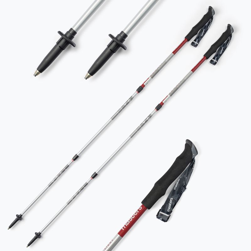Masters Summit Light bastoni da trekking rosso 7
