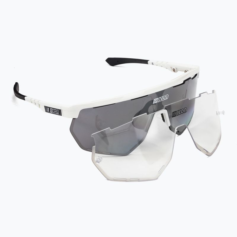Occhiali da sole SCICON Aerowing bianco lucido/scnpp multimirror argento