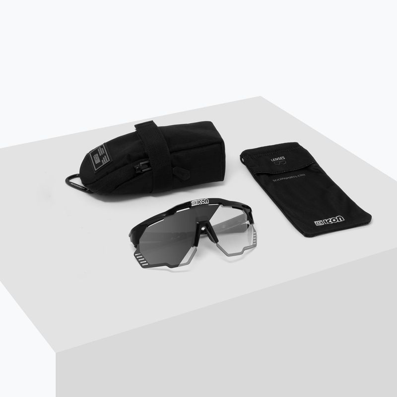 Occhiali da sole SCICON Aeroshade Kunken nero lucido/scnpp argento fotocromatico 7