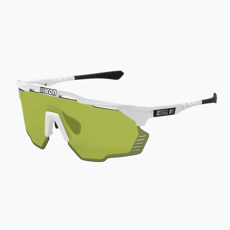 Occhiali da sole SCICON Aeroshade Kunken bianco lucido/scnpp verde trail 2