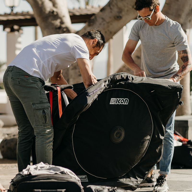 SCICON Aerocomfort 3.0 Tsa Borsa da viaggio per bici da strada nera 9