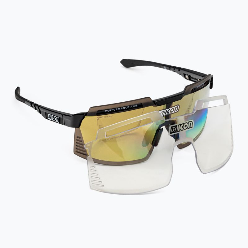 SCICON Aerowatt Foza nero lucido/scnpp multimirror bronzo occhiali da sole