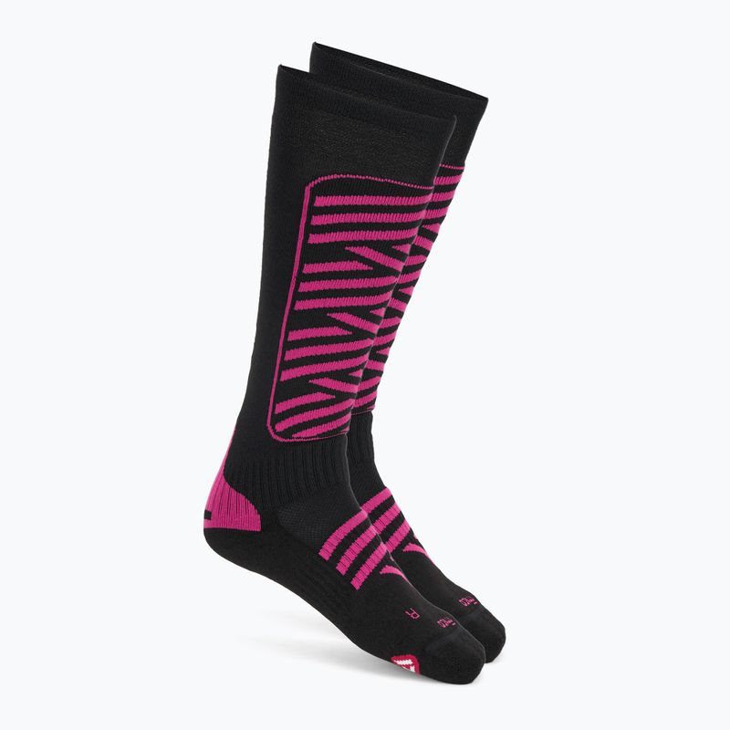 Calze da sci Mico Heavy Weight Superthermo Primaloft Merino Ski black fuchsia