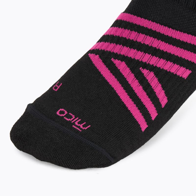 Calze da sci Mico Heavy Weight Superthermo Primaloft Merino Ski black fuchsia 3