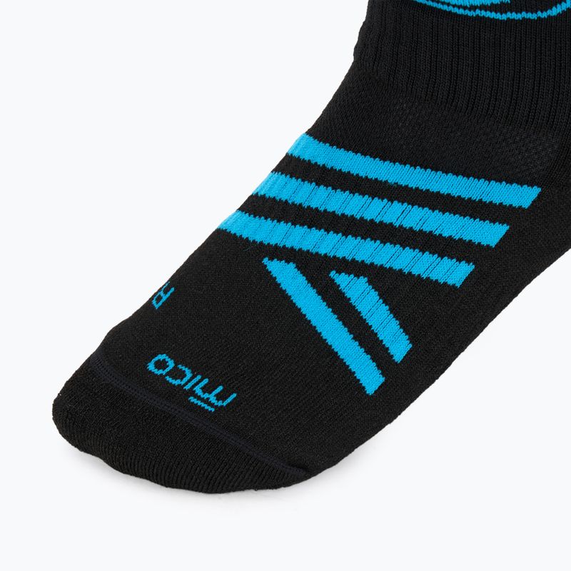 Calze da sci Mico Heavy Weight Superthermo Primaloft Merino Ski black turquoise 3