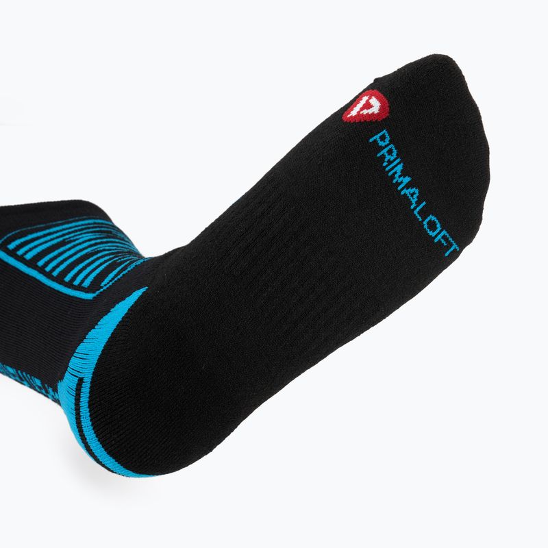 Calze da sci Mico Heavy Weight Superthermo Primaloft Merino Ski black turquoise 4