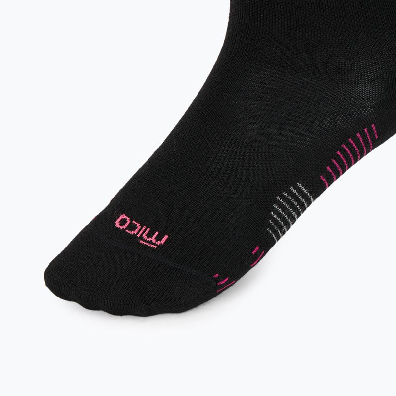 Calze da sci donna Mico Light Weight Superthermo Natural Merino Ski black/fuchsia fluo 3