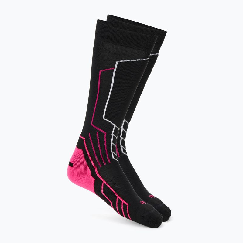 Calze da sci donna Mico Medium Weight Warm Control Ski black/fuchsia fluo