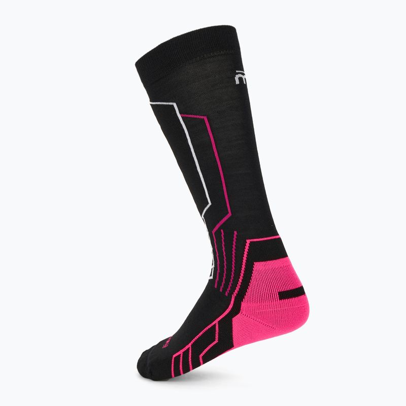 Calze da sci donna Mico Medium Weight Warm Control Ski black/fuchsia fluo 2