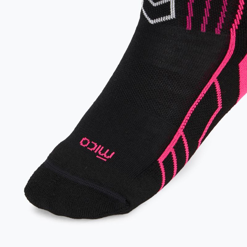 Calze da sci donna Mico Medium Weight Warm Control Ski black/fuchsia fluo 3