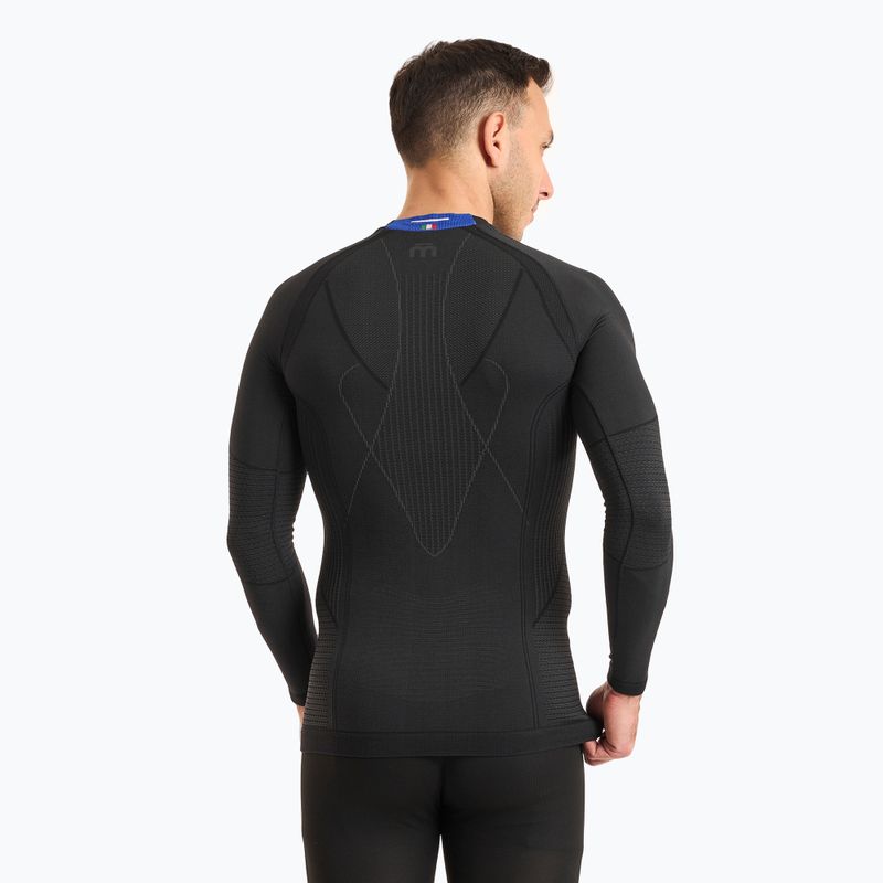 Maglia termica da uomo Mico Odor Zero Girocollo nero 2