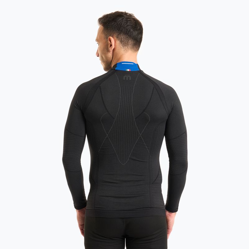 Uomo thermal active manica lunga Mico Odor Zero Mock Neck nero 2