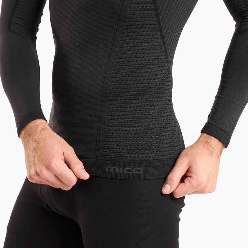 Uomo thermal active manica lunga Mico Odor Zero Mock Neck nero 5