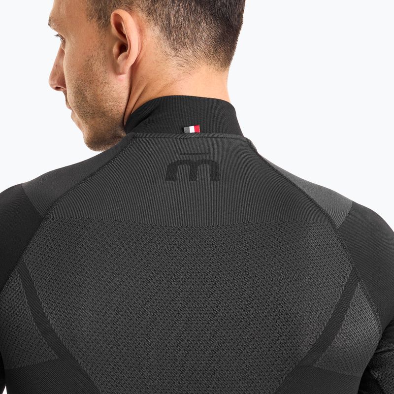 Maglia termica da uomo Mico Warm Control Zip Neck nero 4