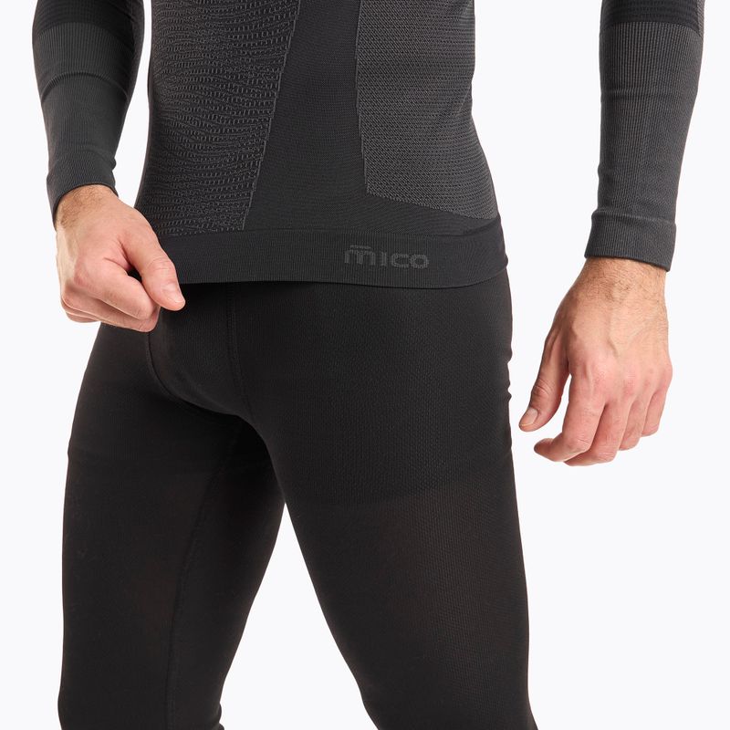 Maglia termica da uomo Mico Warm Control Zip Neck nero 5