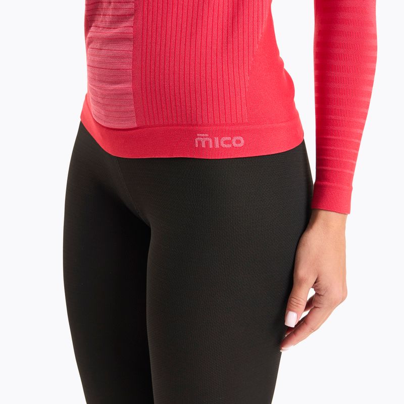 Maglia termica da donna Mico Warm Control Round Neck fragola 5