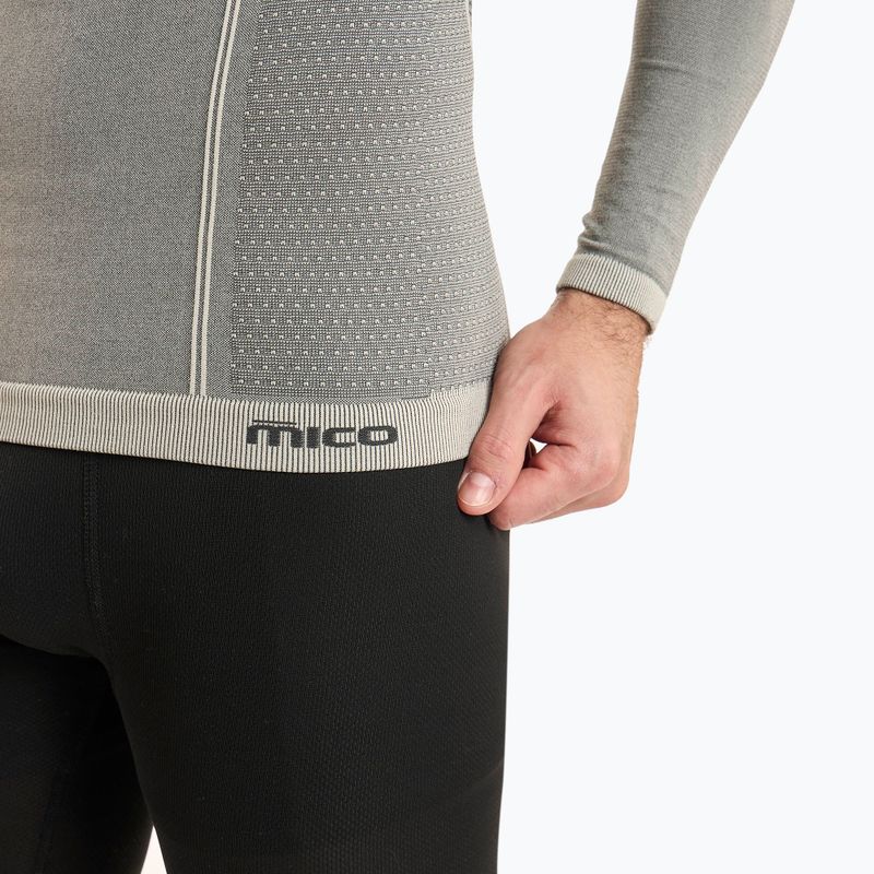 Maglia termica da uomo Mico Odor Zero Girocollo grigio 4