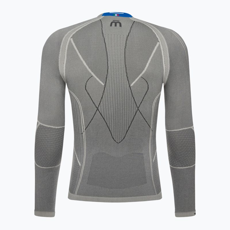 Uomo thermal active manica lunga Mico Odor Zero Collo rotondo grigio 7