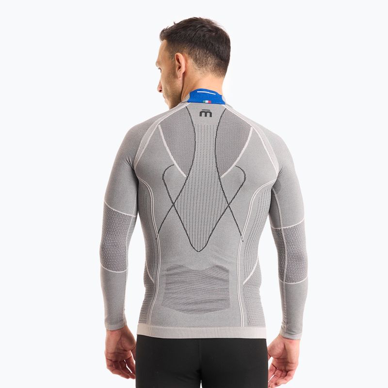 Maglia termica da uomo Mico Odor Zero Mock Neck grigio 2