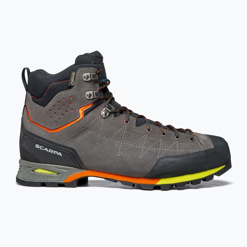 Scarponi da trekking da uomo SCARPA Zodiac Plus GTX squalo/arancio 12