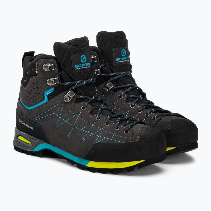 Scarponi da trekking da donna SCARPA Zodiac Plus GTX squalo/malva 4