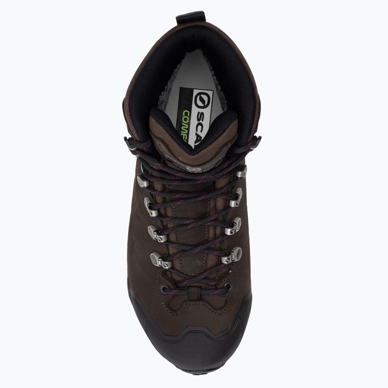 Stivali da trekking da donna SCARPA ZG Pro GTX caffè scuro/prugna rossa 6